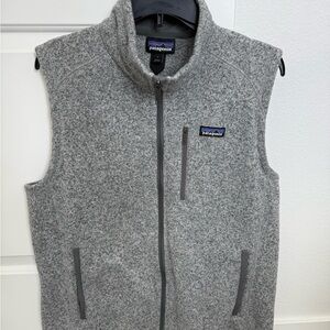 Patagonia Gray Zip-Up Fleece Vest
